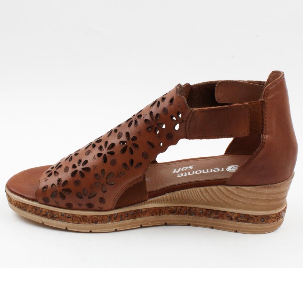 REMONTE D3056 WEDGESANDAL TAN Cordners