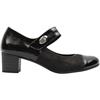 FLUCHOS D8637 STRAP SHOE - BLACK PATENT
