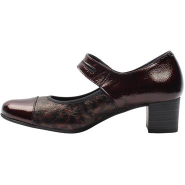 FLUCHOS D8637 STRAP SHOE - BURGUNDY