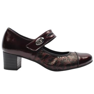 FLUCHOS D8637 STRAP SHOE - BURGUNDY