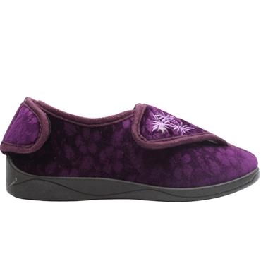 COZY TOES DAISY SLIPPER - PURPLE