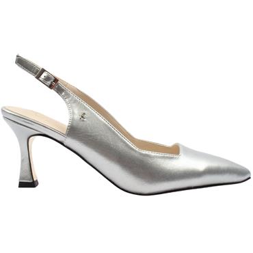 KATE APPLEBY DENHAM SLING BACK - SILVER
