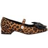 UNA HEALY ELVURA BOW SHOE - LEOPARD
