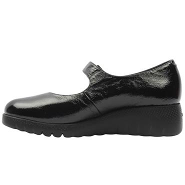 FLUCHOS F2247 STRAP SHOE - BLACK PATENT