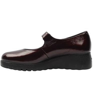 FLUCHOS F2247 STRAP SHOE - BURGUNDY PATENT