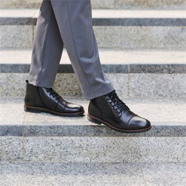 RIEKER F4512 LACED BOOT - Black