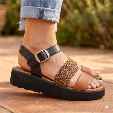 HEAVENLY FEET FLEUR SANDAL - BLACK MULTI