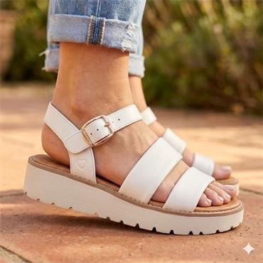 HEAVENLY FEET FLEUR SANDAL - WHITE