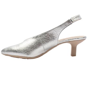 WONDERS G7133 SLING BACK HEELED SHOE - SILVER