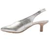 WONDERS G7133 SLING BACK HEELED SHOE - SILVER