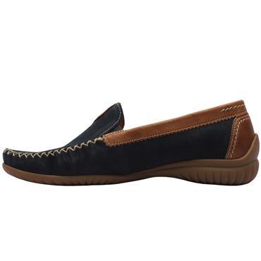 GABOR GAB090 LOAFER SHOE - NAVY/TAN