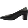 GABOR GAB450 COURT SHOE - BLACK LEATHER