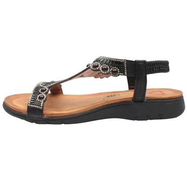HEAVENLY FEET GLAMOUR SANDAL - Black