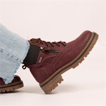 LUNAR GLB212CARAMEL BOOT - BURGUNDY