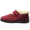 COZY TOES HOLLY VELCRO SLIPPER - BURGUNDY