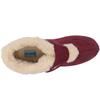 COZY TOES HOLLY VELCRO SLIPPER - BURGUNDY
