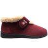 COZY TOES HOLLY VELCRO SLIPPER - BURGUNDY
