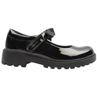 GEOX J1620E STRAP SHOE - BLACK PATENT