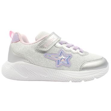 GEOX J55FWA TRAINER - SILVER MULTI