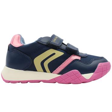GEOX J65P8A TRAINER - NAVY PINK