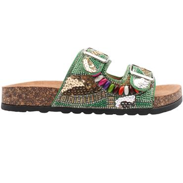 HEAVENLY FEET JESS MULE - GREEN