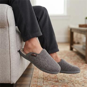 LAZY DOGZ KMD124PAUL SLIPPER - GREY
