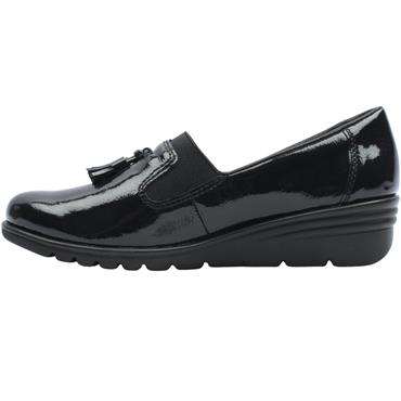 RIEKER L5363 SLIP ON SHOE - NAVY PATENT
