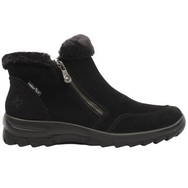 RIEKER L7188 ZIP TEX BOOT - BLACK BLACK