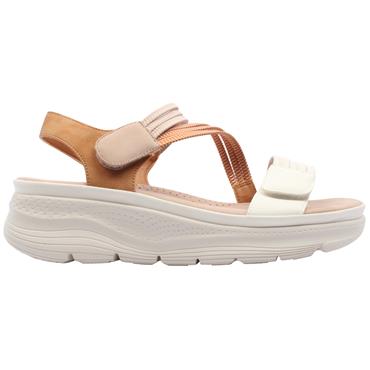 REDZ LISSAR WEDGE SANDAL - WHITE TAN