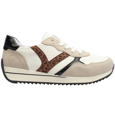 RIEKER N1200 SHOE - BEIGE MULTI