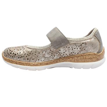 RIEKER N4299 STRAP SHOE - METALLIC