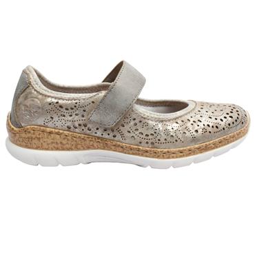 RIEKER N4299 STRAP SHOE - METALLIC
