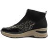 RIEKER N9362 BOOT - BLACK/LEOPARD