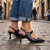 KATE APPLEBY PARCIAU SLING BACK - NAVY PATENT