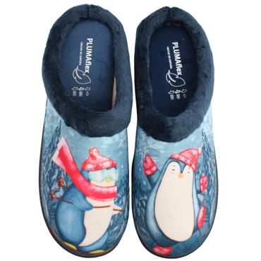 PLUMAFLEX R12213 SLIPPER MULE - NAVY