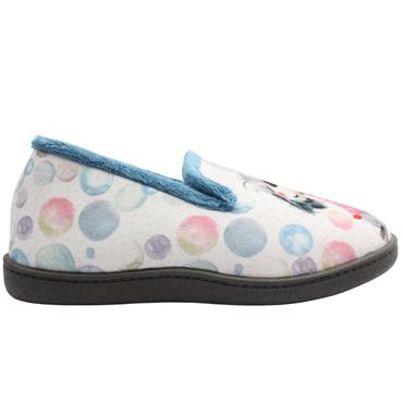 PLUMAFLEX  R12215 FULL SLIPPER - GREY BLUE