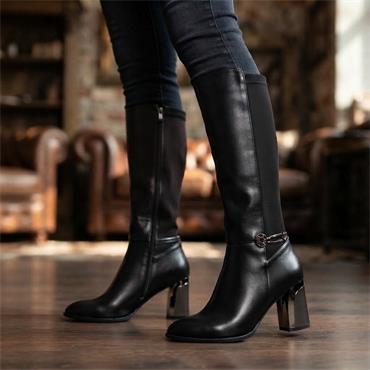 REDZ R1556 KNEE HIGH BOOT - Black