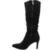 UNA HEALY REIN ME IN KNEE HIGH BOOT - BLACK SUEDE
