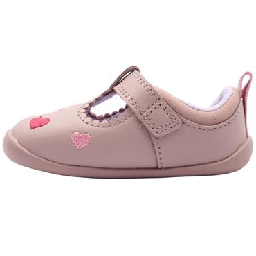 CLARKS ROAMER HEART T SHOE - DUSKYPINK G
