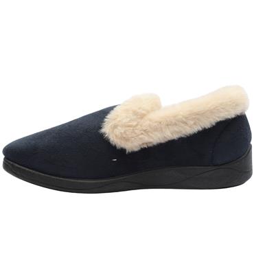 COZY TOES ROSE SLIPPER - NAVY