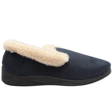 COZY TOES ROSE SLIPPER - NAVY