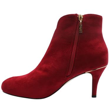 KATE APPLEBY RUCKINGE BOOT - RED SUEDE