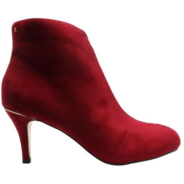 KATE APPLEBY RUCKINGE BOOT - RED SUEDE