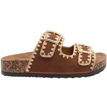 HEAVENLY FEET SANDY MULE - BROWN