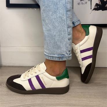 DRILLEYS SIXTY FOUR SHOE - BEIGE MULTI