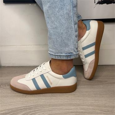 DRILLEYS SIXTY FOUR SHOE - WHITE BLUE