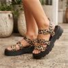 UNA HEALY SOMETHING SANDAL - LEOPARD