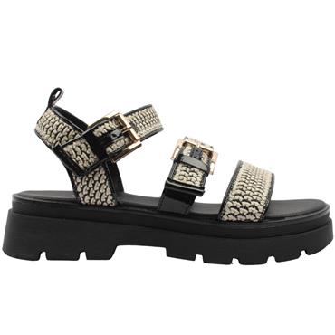 UNA HEALY SOMETHING SANDAL - WHITE BLACK