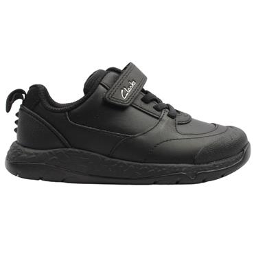 CLARKS STEGGY STRIDE K SHOE - BLACK G