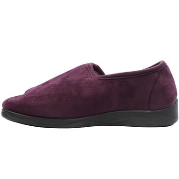 COZY TOES TULIP VELCRO SLIPPER - PURPLE